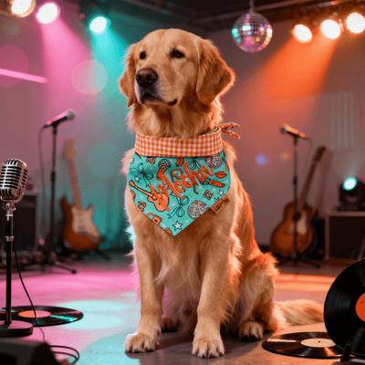 Tie and Snap Musical & Plaid Tie & Snap Bandana by Life for Pawz – Handmade for pets