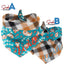 Tie and Snap Otter Chaos Plaid by Life for Pawz – Handmade for pets