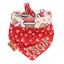Tie and Snap Santa Suit Dog Bandana by Life for Pawz – Handmade for pets