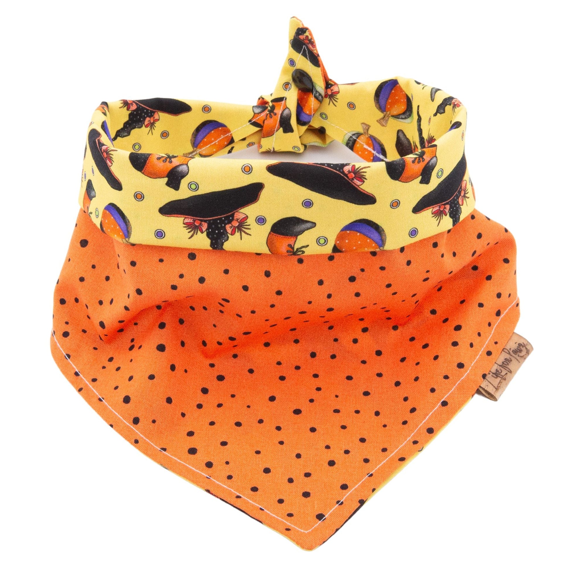 Tie and Snap Spooky Hat Boots by Life for Pawz – Handmade for pets