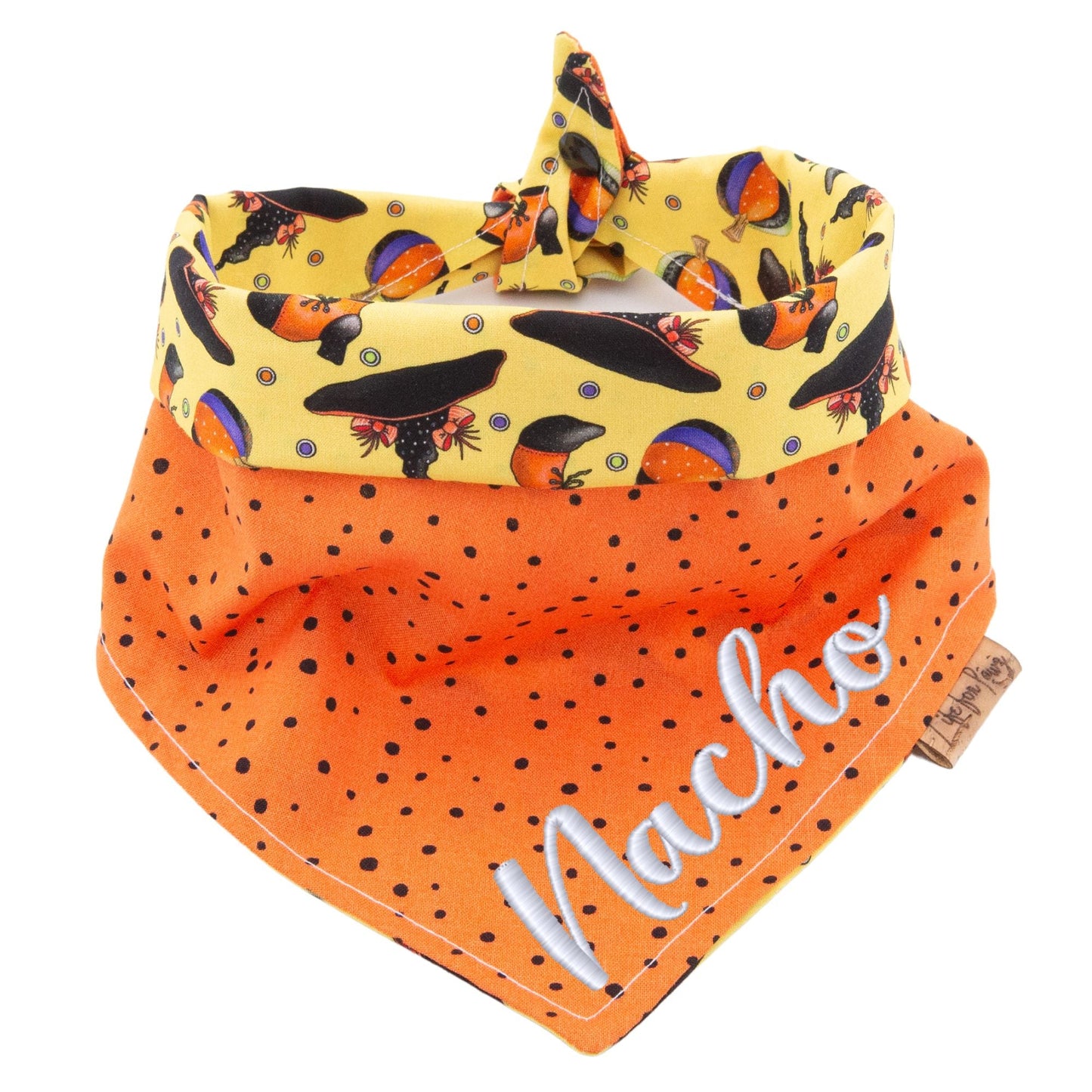 Tie and Snap Spooky Hat Boots by Life for Pawz – Handmade for pets