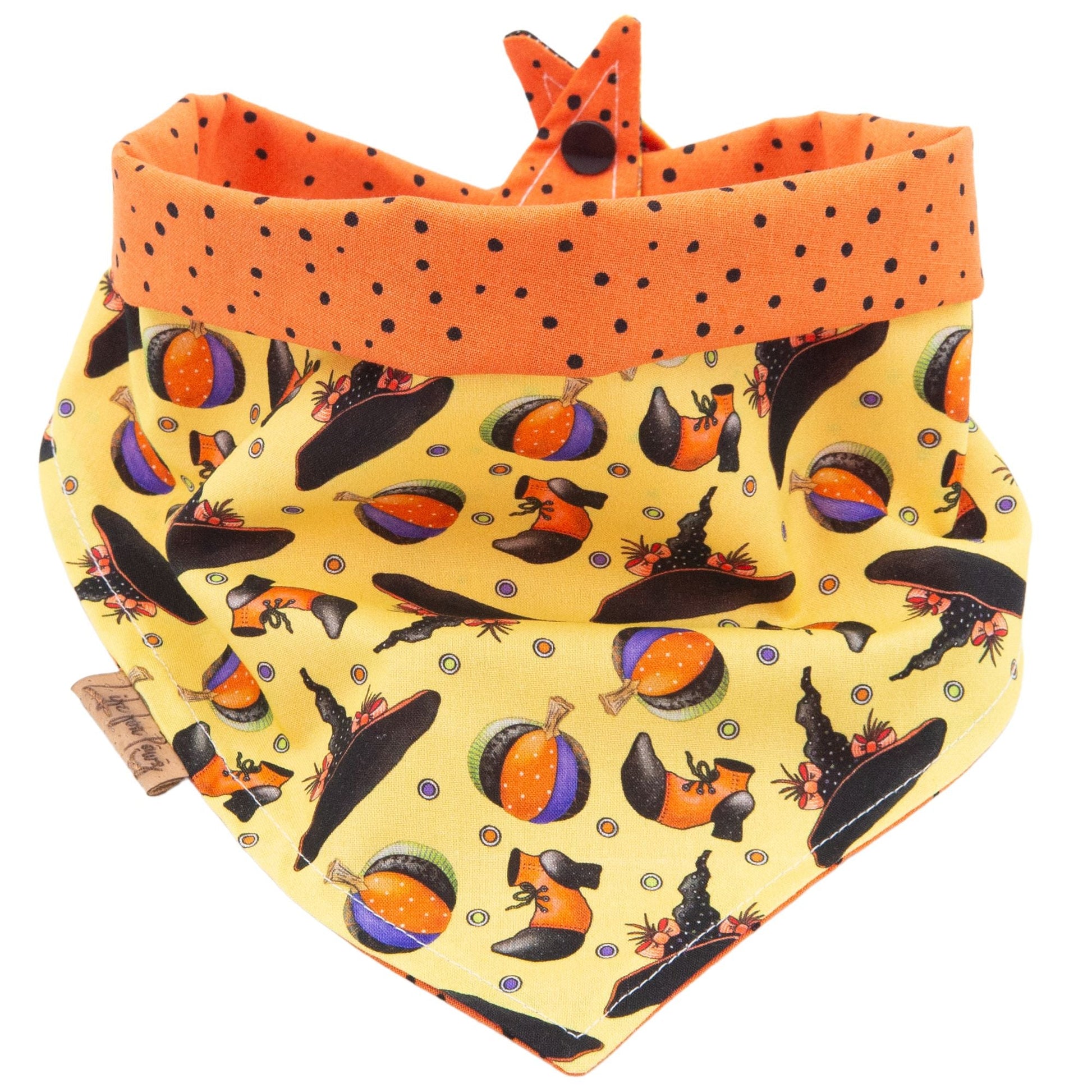 Tie and Snap Spooky Hat Boots by Life for Pawz – Handmade for pets