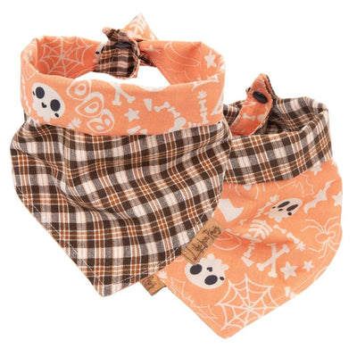 Tie and Snap Spooky Plaid by Life for Pawz – Handmade for pets