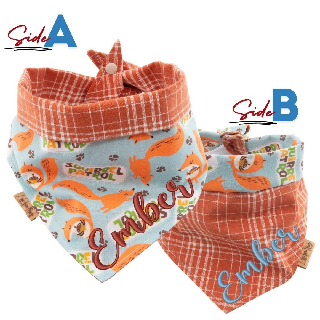 Tie and Snap Squirrel Patrol by Life for Pawz – Handmade for pets