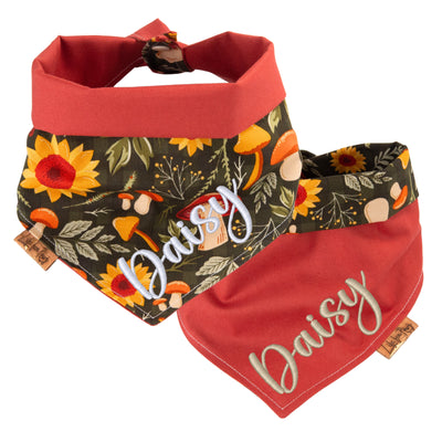 Tie and Snap Sunflower & Mushroom by Life for Pawz – Handmade for pets