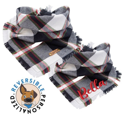 Dog bandana Classic Checkered Flannel Dog Bandana - Timeless Elegance for Your Pup's Wardrobe - Life for Pawz - Flannel Dog Bandana
