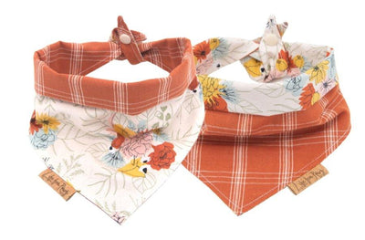 Fall Dog Bandana Pretty Flowers in Fall Colors - Life for Pawz