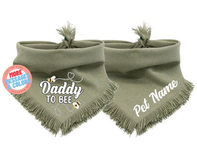 Dog bandana Family Dog Bandana - Daddy and Mommy To Bee - Life for Pawz - Flannel Dog Bandana