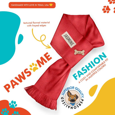Dog bandana Flannel Dog Bandanas - Cozy Pet Scarf for Fall and Holidays - Handmade in USA - Personalized Dog & Cat Neckwear - Winter Pet Bandana Gift - Life for Pawz -