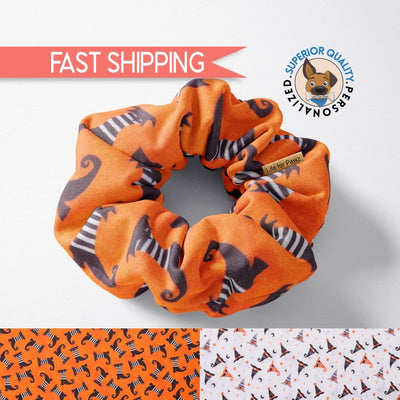 Dog bandana Halloween Handmade Cotton Scrunchies with Matching Dog Bandana and Keychain, Easter, Spring and SummerScrunchies - Life for Pawz - Scrunchies