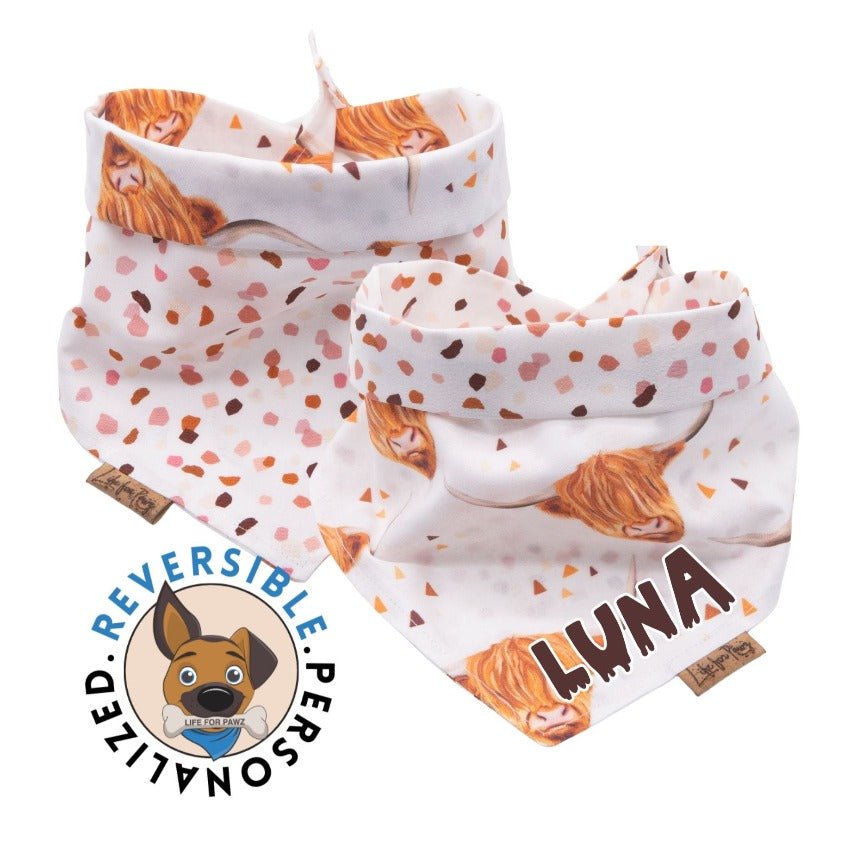 Dog bandana Luna Halloween Dog Bandana | Embroidered and Vinyl Reversible Accessory - Life for Pawz - Reversible Dog Bandana