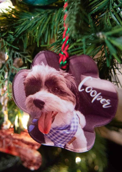 Paw Acrylic Christmas Personalized Ornament - Life for Pawz