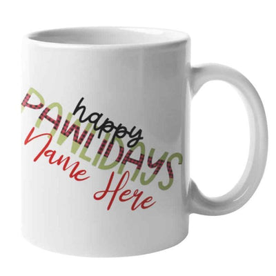 Personalized Happy Pawlidays Mug - Life for Pawz