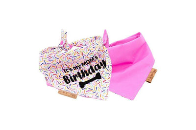 Pink Birthday Dog Bandana - It's my MOM's birthday - Life for Pawz