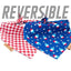 Reversible Dog Bandana - Popsicle with stars and Red Gingham - Life for Pawz
