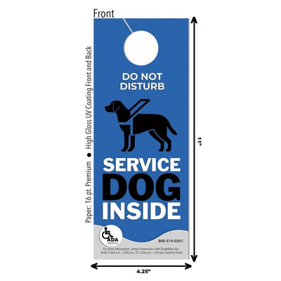 Service Dog Hotel  Door Hanger -  4 Pack - Life for Pawz