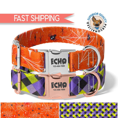 Dog bandana Spooky Halloween Dog Collar - Halloween Dog Collars for Your Furry Friend, Collars for Girls, Puppy Collar, gifts for pets - Life for Pawz -